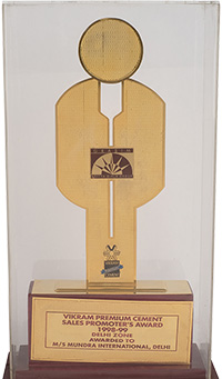 Vikram Premium Cement Sales Promoter’s Award – 1998-99